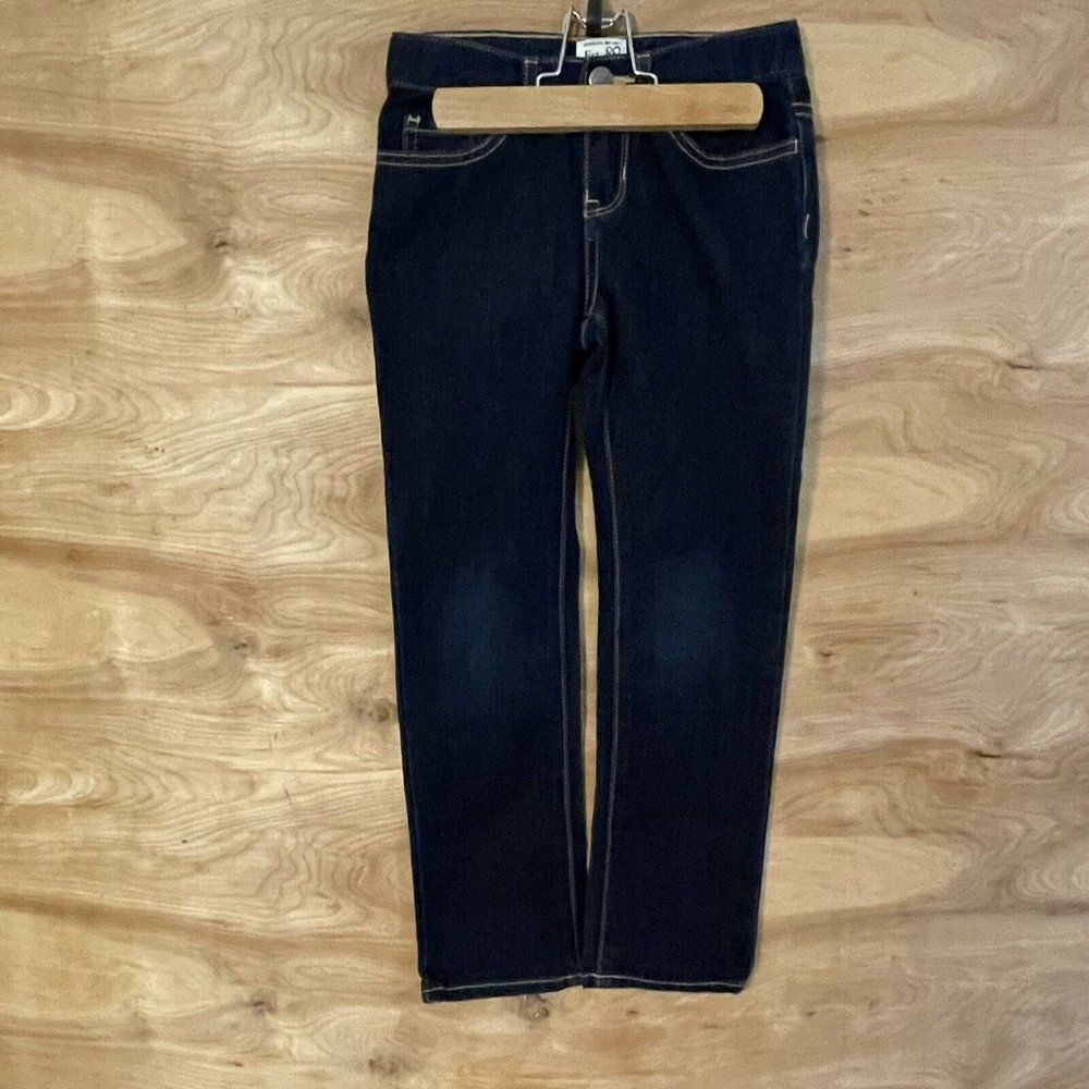 childrens place girls skinny stretch 6x/7 dark